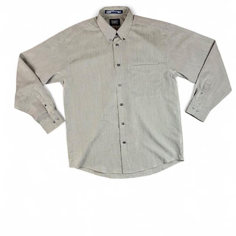 Haggar Men's Grey and Cream Shirt